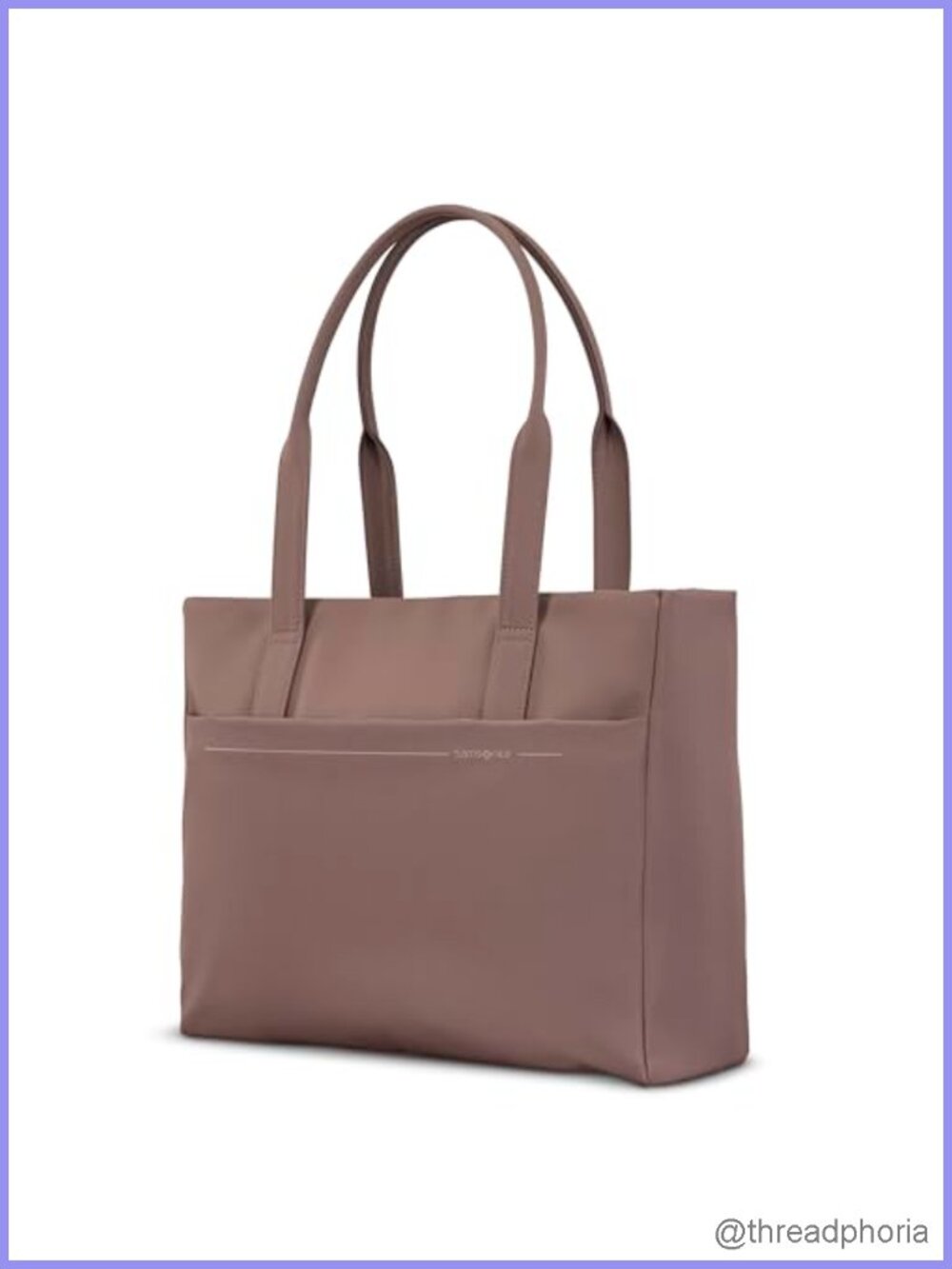 Samsonite Better Than Basic Tote Bag Ribbed Matte Polyester Zippered Travel